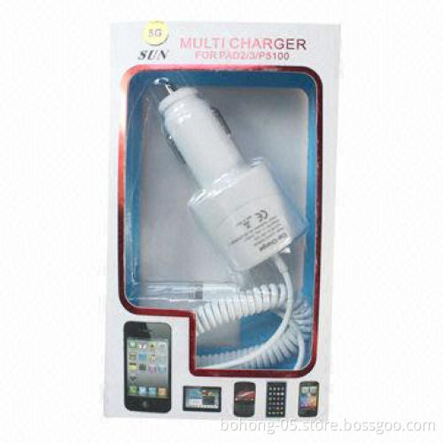 Car Charger for iPhone 5 with USB Port, Flashing Alert